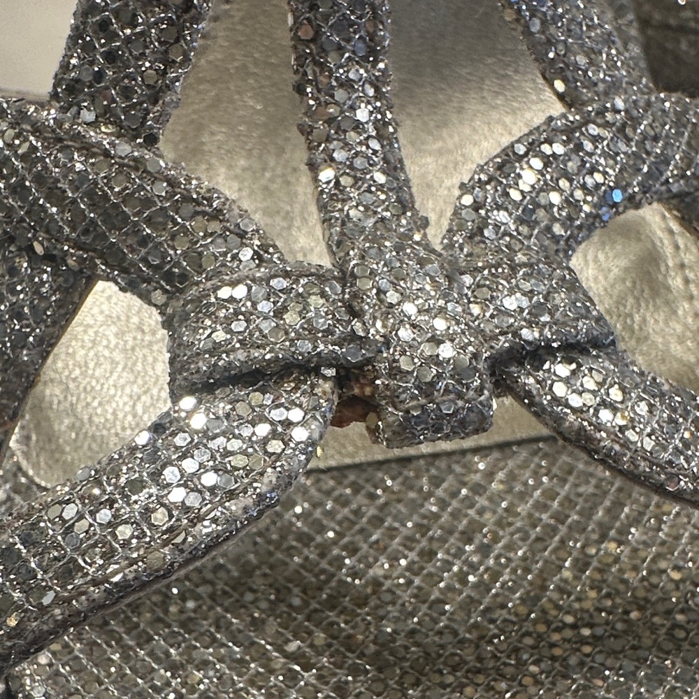 MICHAEL Michael Kors Sparkling Silver Strappy Heels - Picture 7 of 14